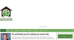 Desktop Screenshot of livinggreenreviews.com